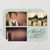 卒業生卒業THANK YOU Photo Card 案内状 (正面/裏面)