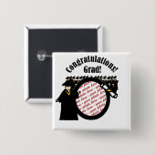 卒業生受取卒業生写真枠 缶バッジ (正面&裏面)