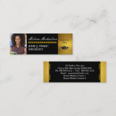 卒業生向け写真挿入名イントロカード コーリングカード (正面/裏面)