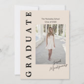 卒業生向け エッジ発表 カード５ 枚の写真 招待状 (正面)