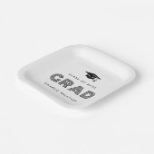 卒業生学位名クラスホワイト ペーパープレート (傾斜あり)