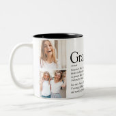 卒業生定義写真コラージュ モダン ツートーンマグカップ (左)