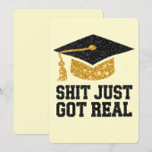 卒業生得実在おもしろいのシート 招待状 (正面/裏面)