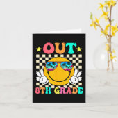 卒業生最後の8年生 カード (黄色い花)