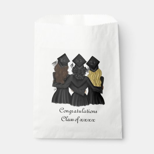 卒業生最高の三名おめでとうパーティー フェイバーバッグ (正面)