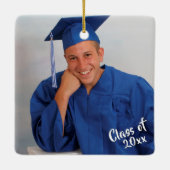 卒業生王室の、青縁ど星、2枚の写真 セラミックオーナメント (裏面)