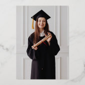 卒業生祝脚写真卒業会 箔招待状 (裏面)