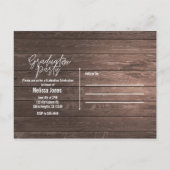 卒業生素朴の木学校写真 インビテーションポストカード (裏面)