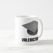 卒業生総代の灰色の卒業生の帽子 コーヒーマグカップ (正面右)