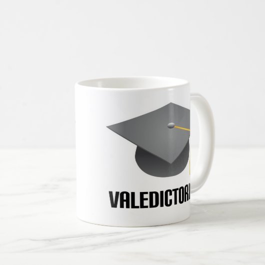 卒業生総代の灰色の卒業生の帽子 コーヒーマグカップ (正面右)