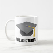 卒業生総代の灰色の卒業生の帽子 コーヒーマグカップ (左)