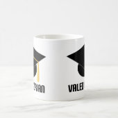 卒業生総代の黒い卒業生の帽子 コーヒーマグカップ (中央)