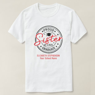 卒業生誇りを持ったのマッチングの姉妹 Tシャツ