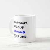 卒業生誇りを持った。 コーヒーマグカップ (正面左)