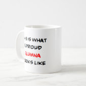 卒業生誇りを持った、 コーヒーマグカップ (正面左)