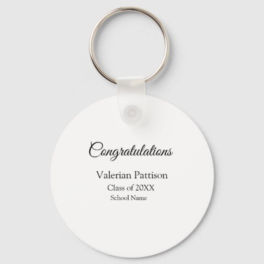 卒業生追加モシンプルーおめでとう キーホルダー (正面)