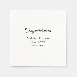 卒業生追加モシンプルーおめでとう スタンダードカクテルナプキン