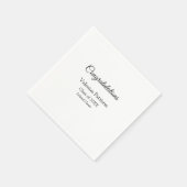 卒業生追加モシンプルーおめでとう スタンダードカクテルナプキン (角)