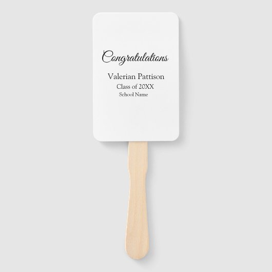 卒業生追加モシンプルーおめでとう ハンドファン (正面)