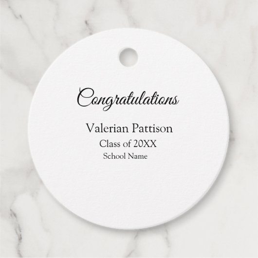 卒業生追加モシンプルーおめでとう フェイバータグ (正面)