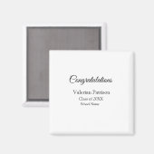 卒業生追加モシンプルーおめでとう マグネット (正面/裏面)