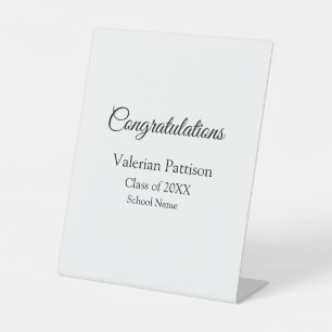 卒業生追加モシンプルーおめでとう 台座サイン