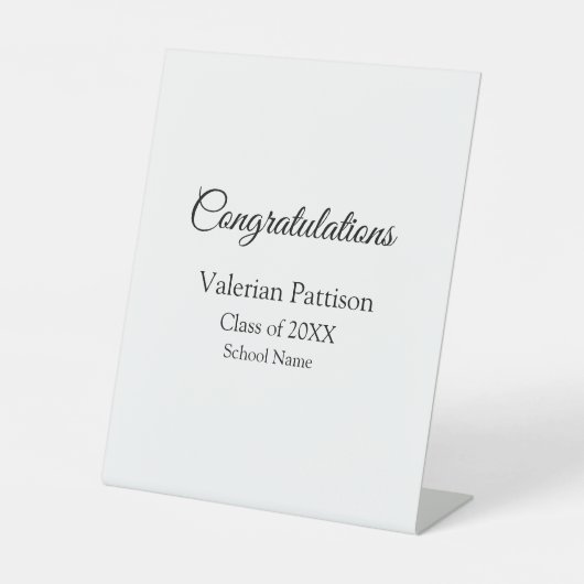 卒業生追加モシンプルーおめでとう 台座サイン (正面)