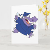 卒業生間抜け成ヒッポ漫画 カード (黄色い花)