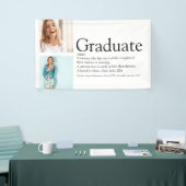 卒業生限定 デザイン2 フォト モダン ブラック＆ホワイト 横断幕 (トレードショー)