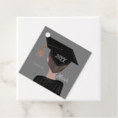 卒業生高校卒業の男 フェイバータグ (インサイチュ)