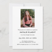 卒業生14名フォトコラージオレンジ卒業 招待状 (裏面)