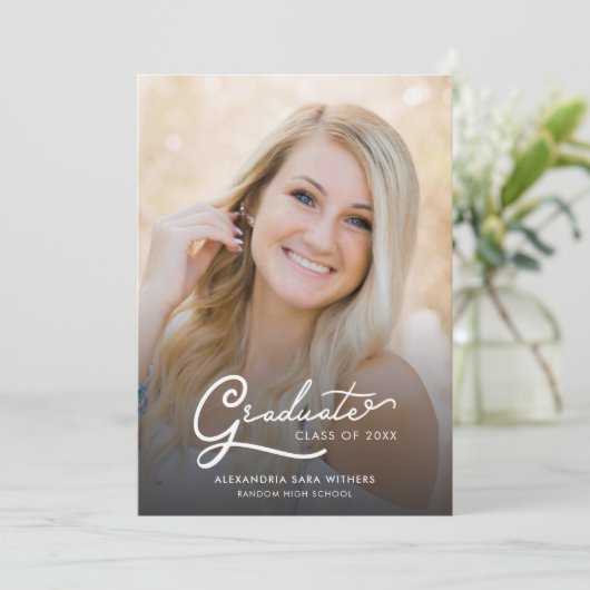 卒業生2枚Script Graduation 2025 案内状 (スタンド正面)