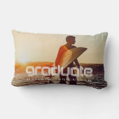 卒業生20XXレトロカッコいいシンプル卒業年写真 ランバークッション (裏面)