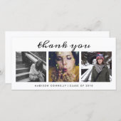 卒業生3の写真|のモダンは感謝していしています サンキューカード (正面/裏面)