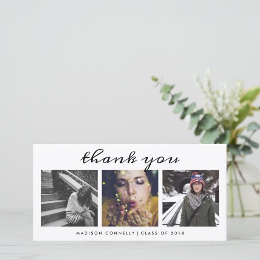 卒業生3の写真|のモダンは感謝していしています サンキューカード (スタンド正面)