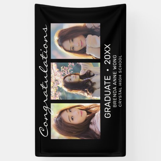 卒業生3写真コラージュ白書2023 横断幕 (縦)