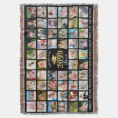 卒業生57名フォトコラージュパーソナライズされた年 スローブランケット (正面縦)