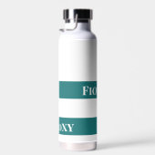 卒業生「クラス」お祝いグリーンとホワイト ウォーターボトル (右面)