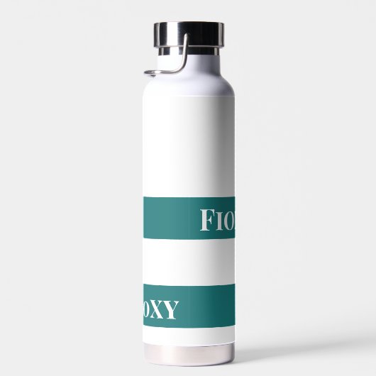 卒業生「クラス」お祝いグリーンとホワイト ウォーターボトル (右面)