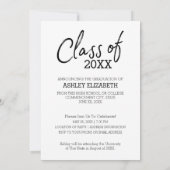 卒業生 – モダン卒業写真のお知らせ 招待状 (裏面)