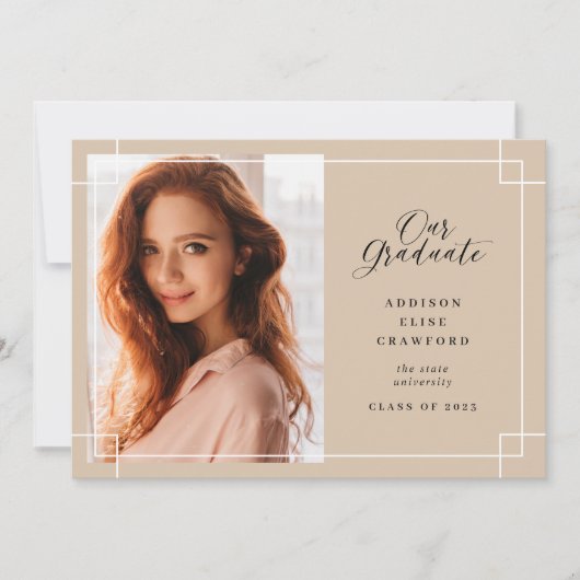 卒業生 |写真の卒業 案内状 (正面)