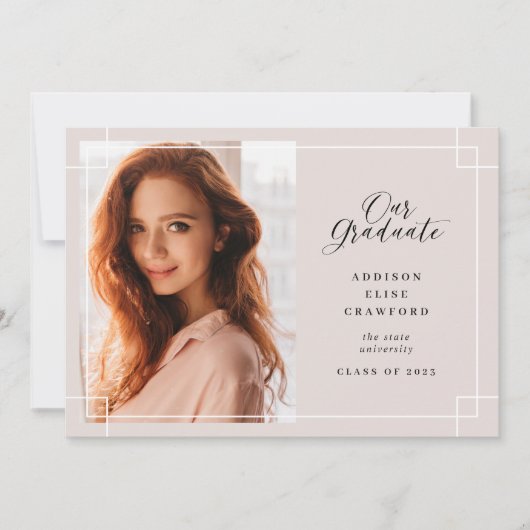 卒業生 |写真の卒業 案内状 (正面)