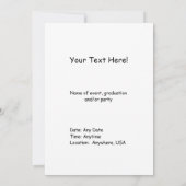 「卒業生」卒業招待状 招待状 (裏面)