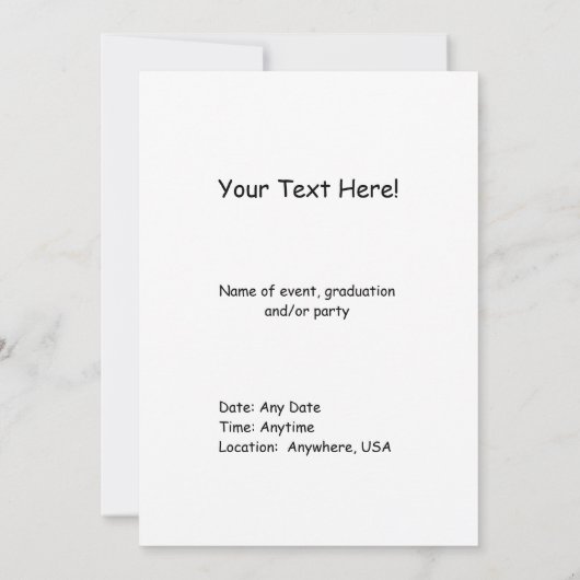 「卒業生」卒業招待状 招待状 (裏面)