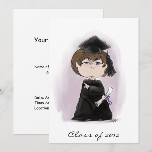「卒業生」卒業招待状 招待状 (正面/裏面)