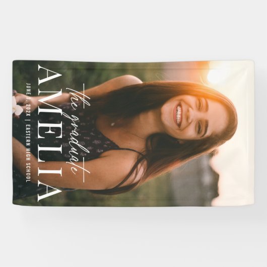 卒業生 |名前はっきりした卒業 横断幕 (横)