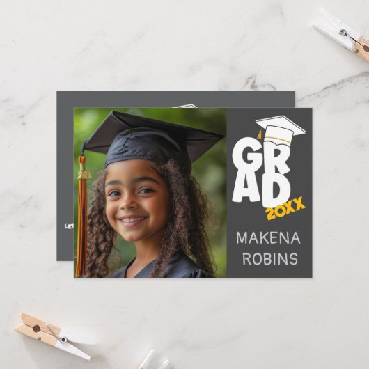 卒業生 招待状 (正面/裏面インサイチュ)