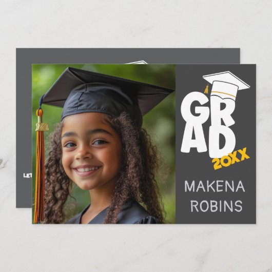 卒業生 招待状 (正面/裏面)