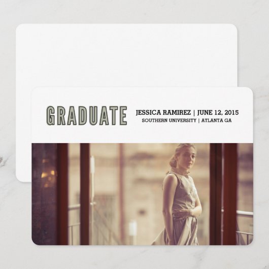 卒業生 案内状 (正面/裏面)