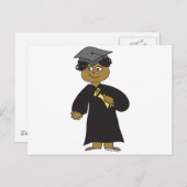 卒業生、民族男性 案内ポストカード (正面/裏面)